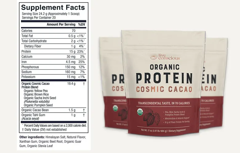 Live Conscious Organic Protein supplement