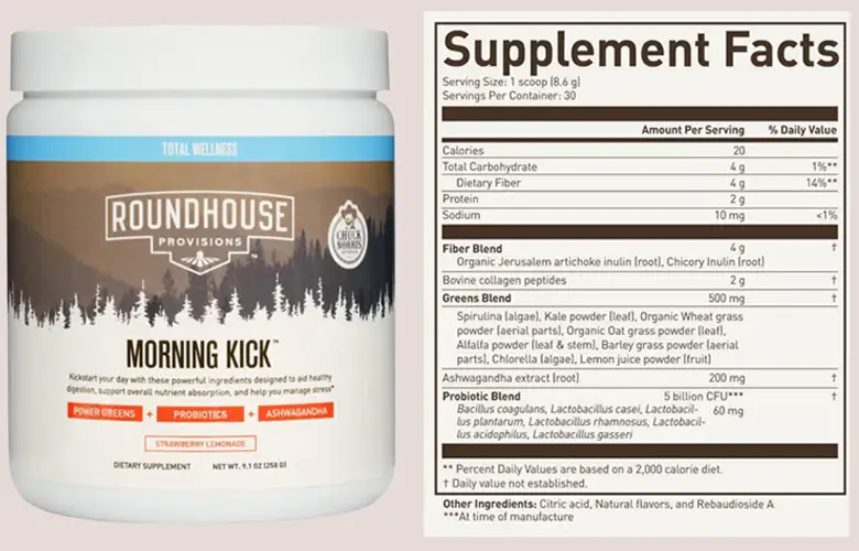 Supplement Fact Morning Kick