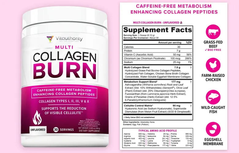 multi collagen burn supplement facts