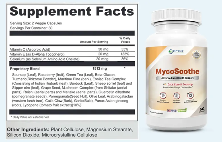 MycoSoothe-supplement-facts