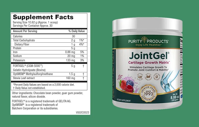 Purity Products Joint Gel-supplement-facts
