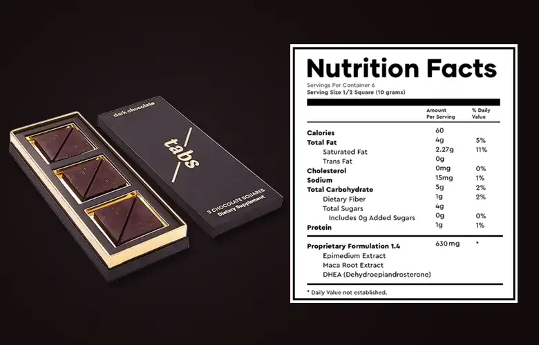 Supplement Fact Tabs Chocolate